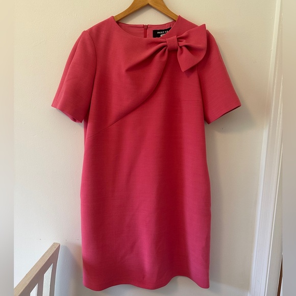 PAULE KA Pink Bow Shift Dress - Size EU 42 - Picture 1 of 13